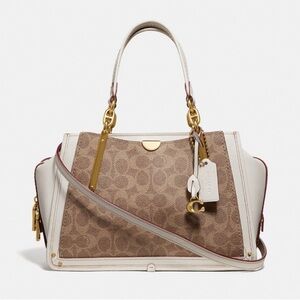 Coach Dreamer Chalk Signature Crossbody Tote Bag Style 54160
